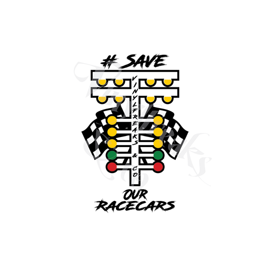 #SAVEOURRACECARS Sticker